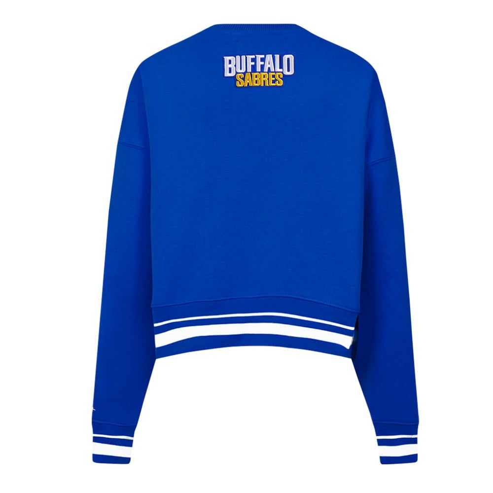 Buffalo Sabres Pro Standard Women's Area Code Cropped Pullover Sweatshirt - Royal - NHL 201205079