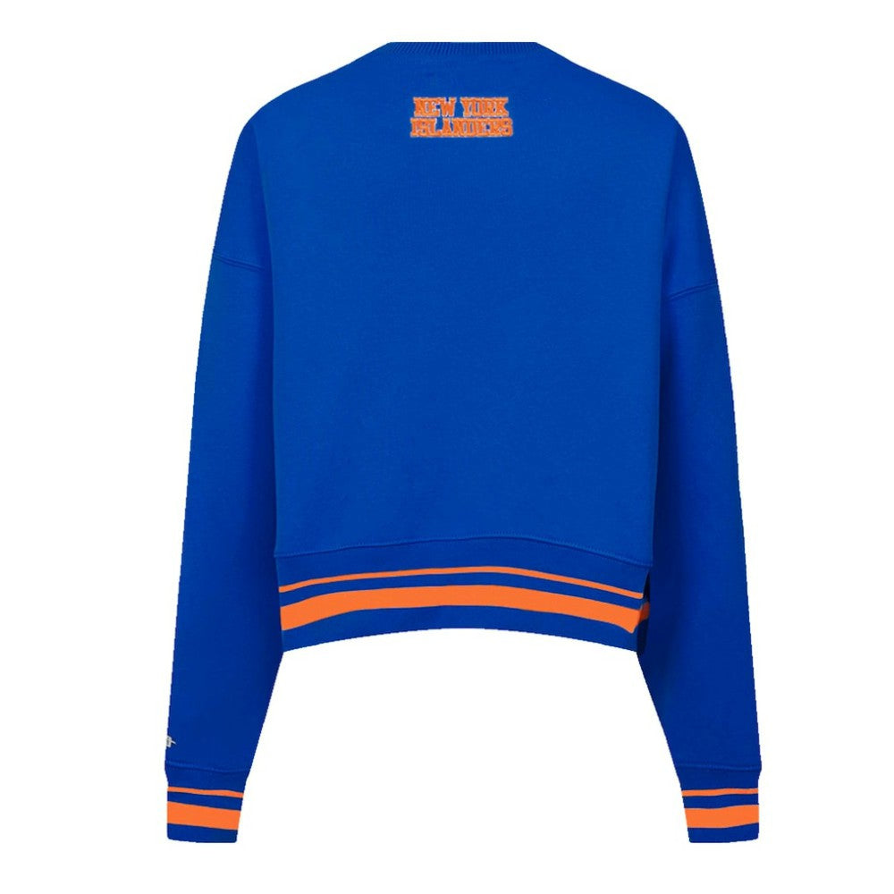 New York Islanders Pro Standard Women's Area Code Cropped Pullover Sweatshirt - Royal - NHL 201205081