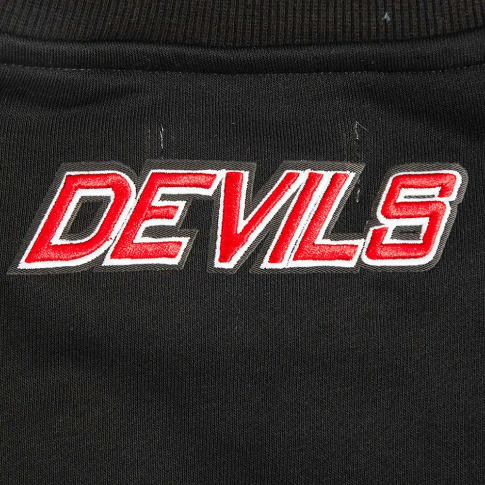 New Jersey Devils Pro Standard Women's Area Code Cropped Pullover Sweatshirt - Black - NHL 201205085