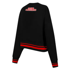 Chicago Blackhawks Pro Standard Women's Area Code Cropped Pullover Sweatshirt - Black - NHL 201205086