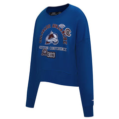Colorado Avalanche Pro Standard Women's Area Code Cropped Pullover Sweatshirt - Blue - NHL 201205087