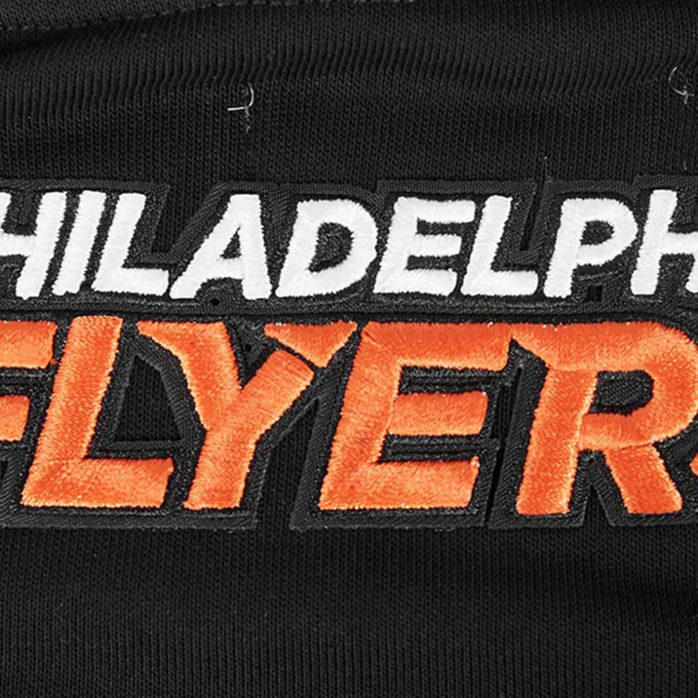 Philadelphia Flyers Pro Standard Women's Area Code Cropped Pullover Sweatshirt - Black - NHL 201205089