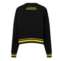 Pittsburgh Penguins Pro Standard Women's Area Code Cropped Pullover Sweatshirt - Black - NHL 201205090