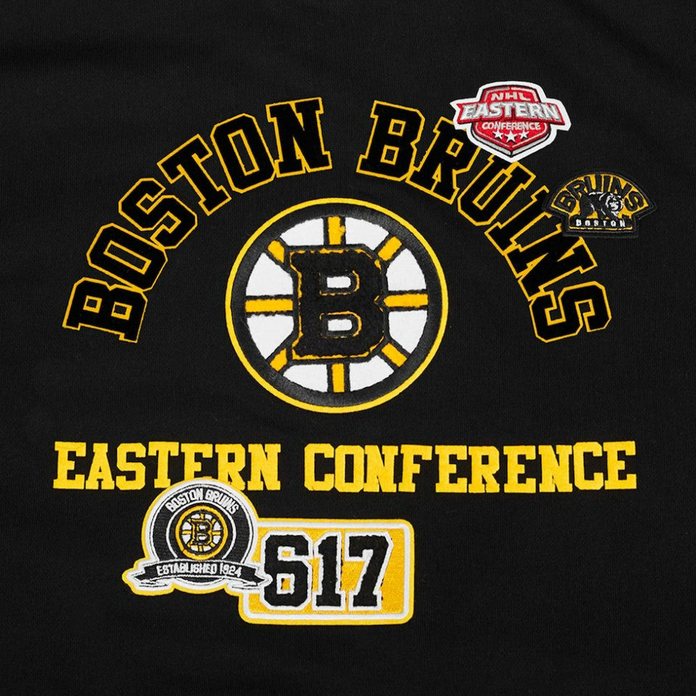 Boston Bruins Pro Standard Women's Area Code Cropped Pullover Sweatshirt - Black - NHL 201205092