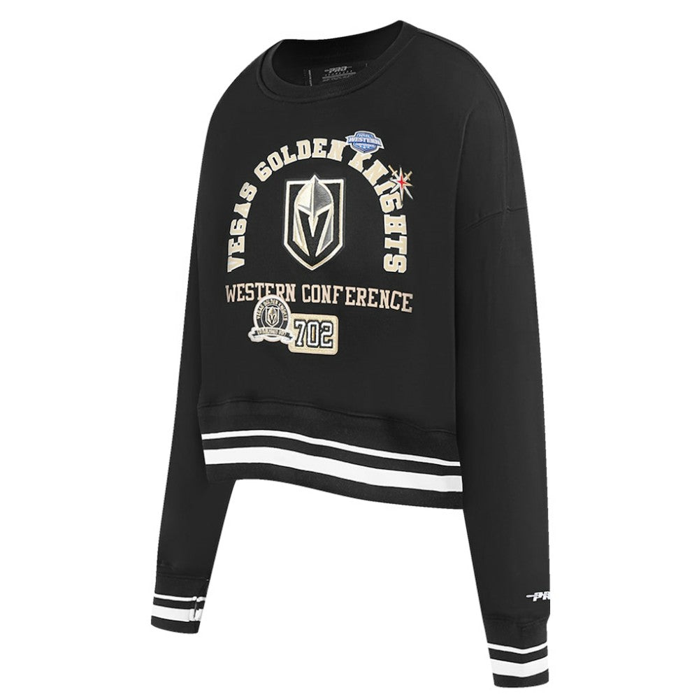 Vegas Golden Knights Pro Standard Women's Area Code Cropped Pullover Sweatshirt - Black - NHL 201205093