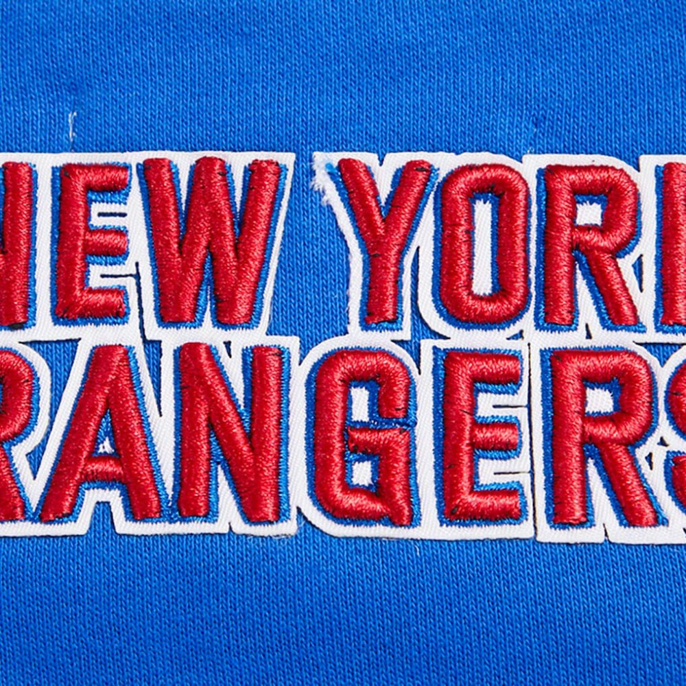 New York Rangers Pro Standard Women's Area Code Cropped Pullover Sweatshirt - Blue - NHL 201205094