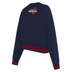 Washington Capitals Pro Standard Women's Area Code Cropped Pullover Sweatshirt - Navy - NHL 201205095