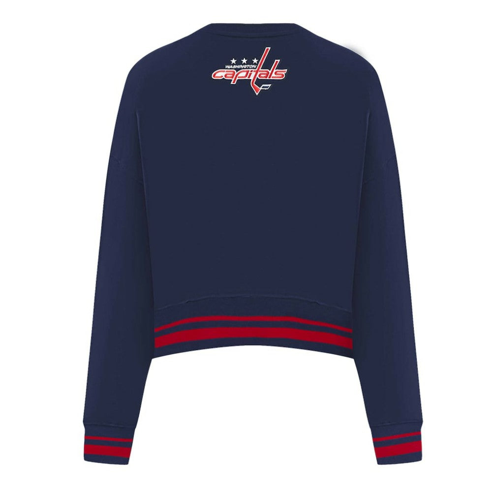 Washington Capitals Pro Standard Women's Area Code Cropped Pullover Sweatshirt - Navy - NHL 201205095