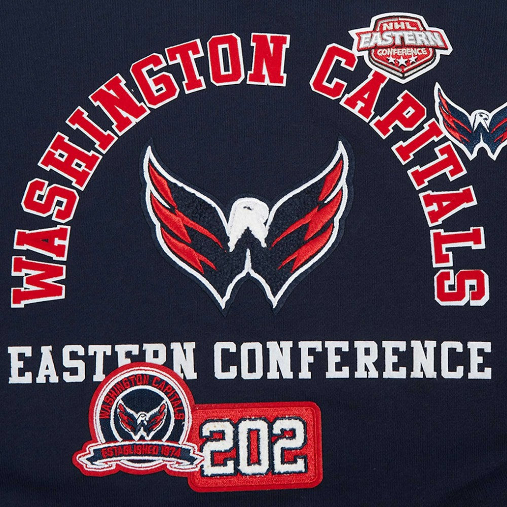 Washington Capitals Pro Standard Women's Area Code Cropped Pullover Sweatshirt - Navy - NHL 201205095