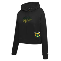 Chicago Blackhawks Pro Standard Women's Jewels Cropped Pullover Hoodie - Black - NHL 201205110
