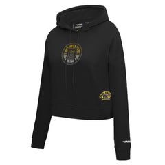 Boston Bruins Pro Standard Women's Jewels Cropped Pullover Hoodie - Black - NHL 201205113