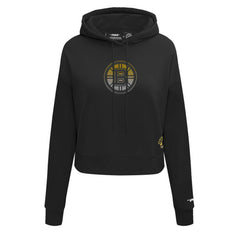 Boston Bruins Pro Standard Women's Jewels Cropped Pullover Hoodie - Black - NHL 201205113