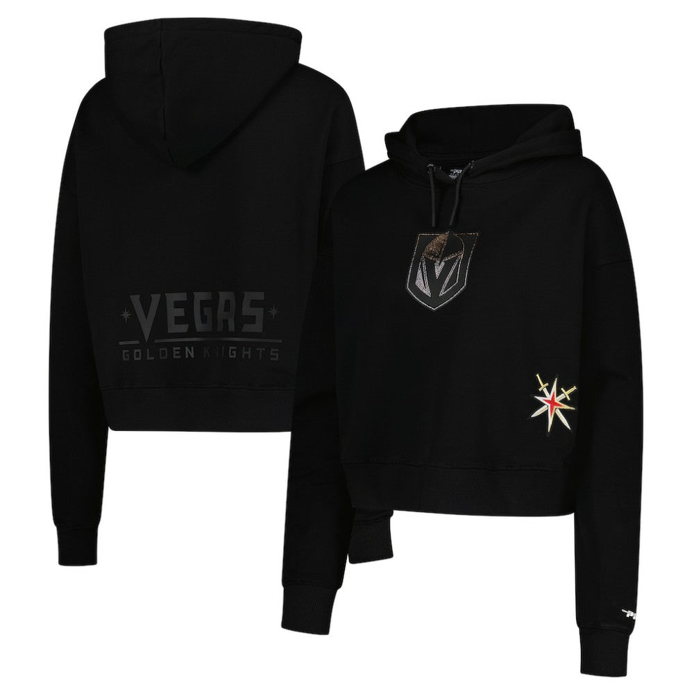 Vegas Golden Knights Pro Standard Women's Jewels Cropped Pullover Hoodie - Black - NHL 201205114
