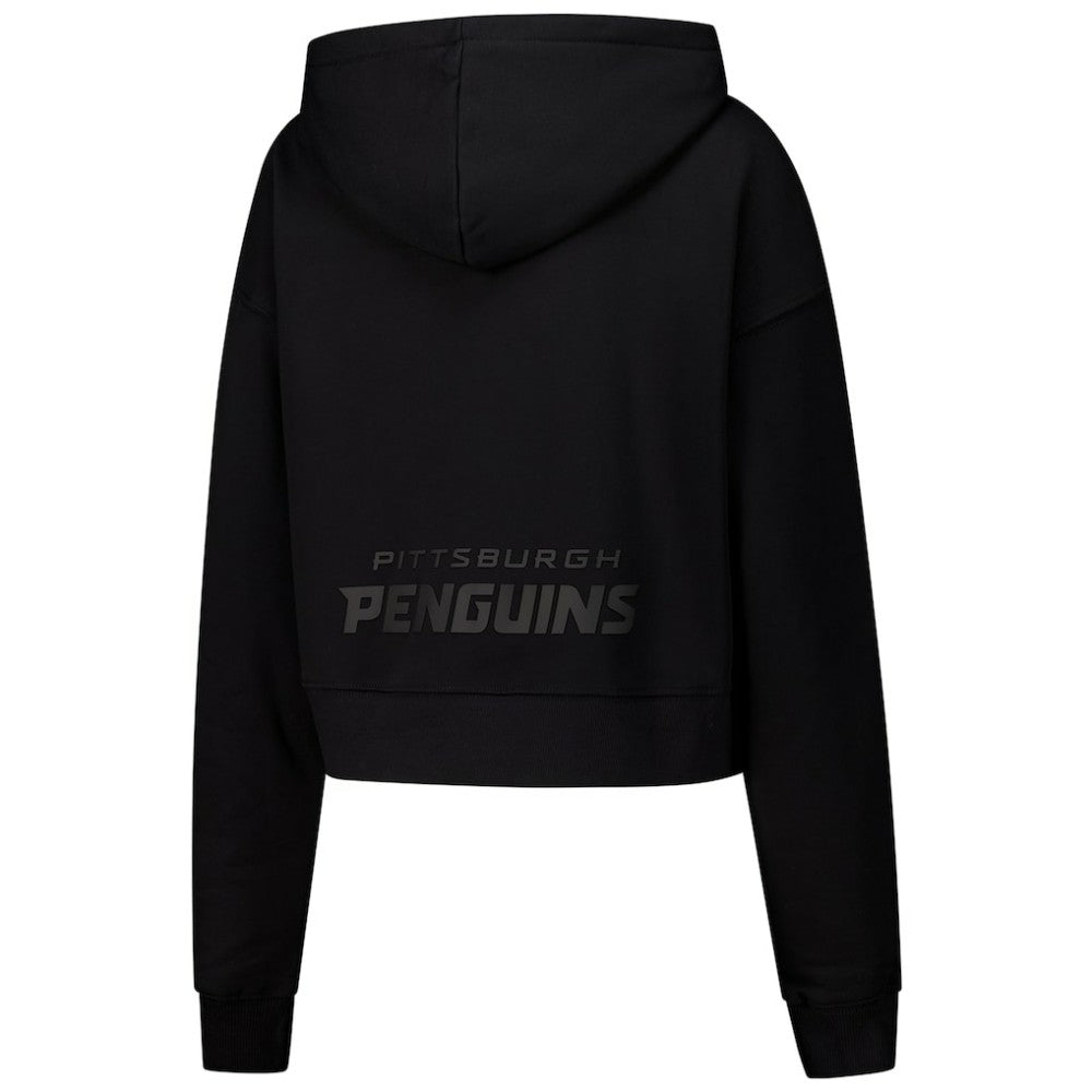 Pittsburgh Penguins Pro Standard Women's Jewels Cropped Pullover Hoodie - Black - NHL 201205116