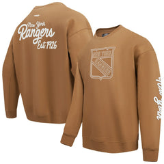 New York Rangers Pro Standard Paint the City Pullover Sweatshirt - Brown - NHL 201205151