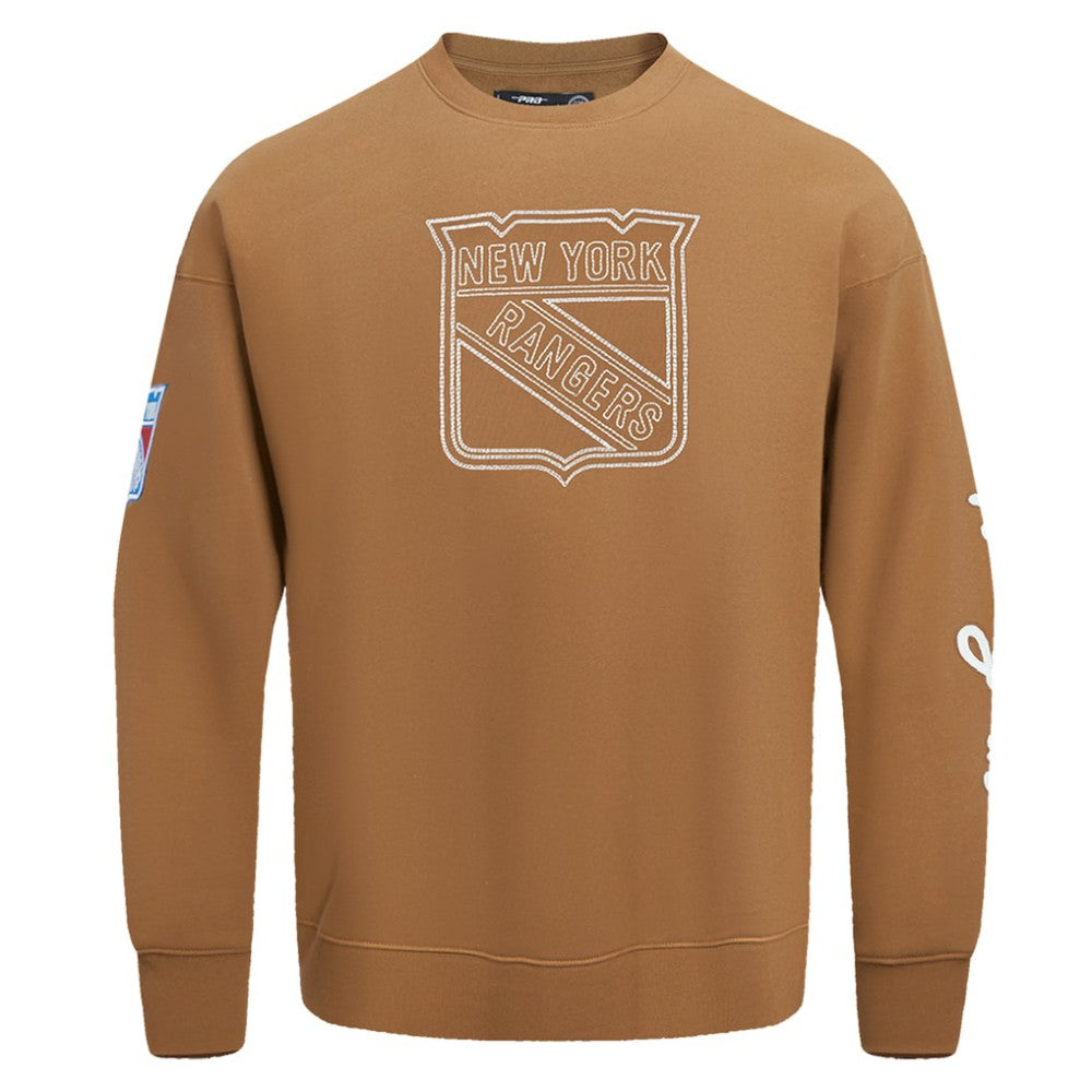 New York Rangers Pro Standard Paint the City Pullover Sweatshirt - Brown - NHL 201205151