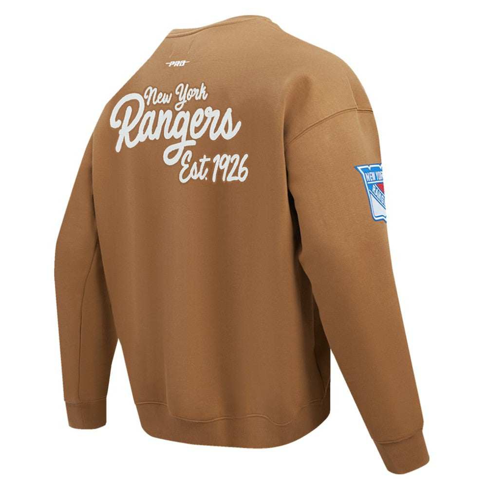 New York Rangers Pro Standard Paint the City Pullover Sweatshirt - Brown - NHL 201205151