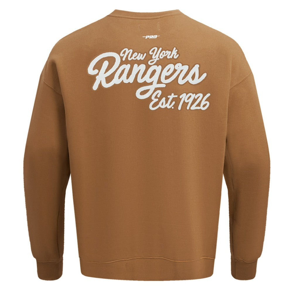 New York Rangers Pro Standard Paint the City Pullover Sweatshirt - Brown - NHL 201205151
