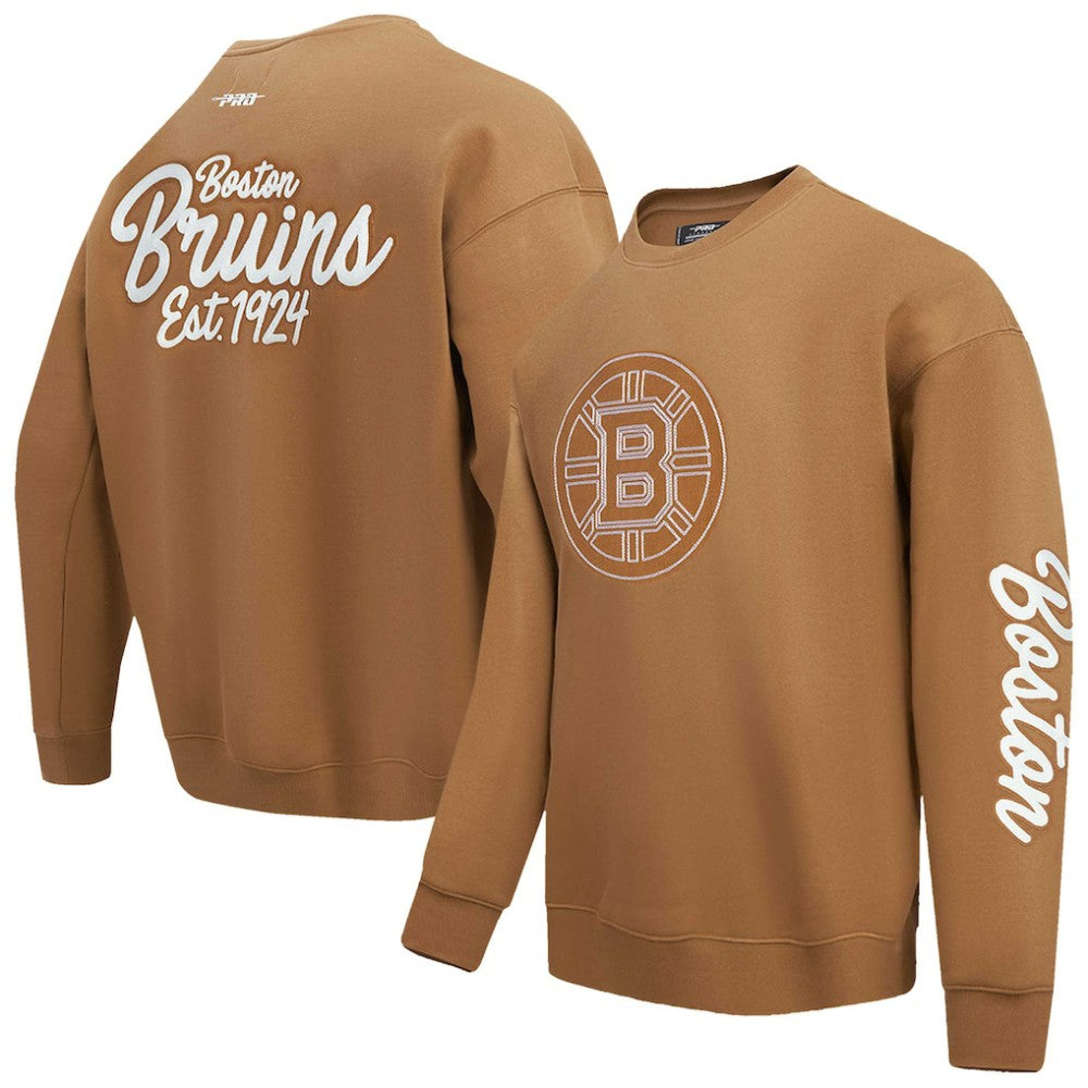 Boston Bruins Pro Standard Paint the City Pullover Sweatshirt - Brown - NHL 201205154