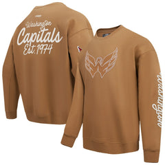 Washington Capitals Pro Standard Paint the City Pullover Sweatshirt - Brown - NHL 201205158