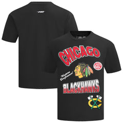 Chicago Blackhawks Pro Standard Turn It Up Dropped Shoulder T-Shirt - Black - NHL 201205171