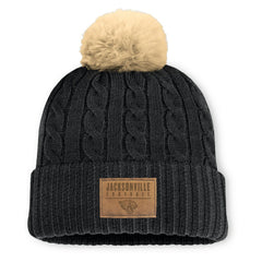 Fanatics Jacksonville Jaguars Women's Cable Knit Cuffed Hat with Pom Black