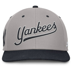 New York Yankees Nike Cooperstown Collection Pro Performance Snapback Hat - Gray/Navy - Nike Lifestyle