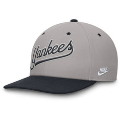 New York Yankees Nike Cooperstown Collection Pro Performance Snapback Hat - Gray/Navy - Nike Lifestyle
