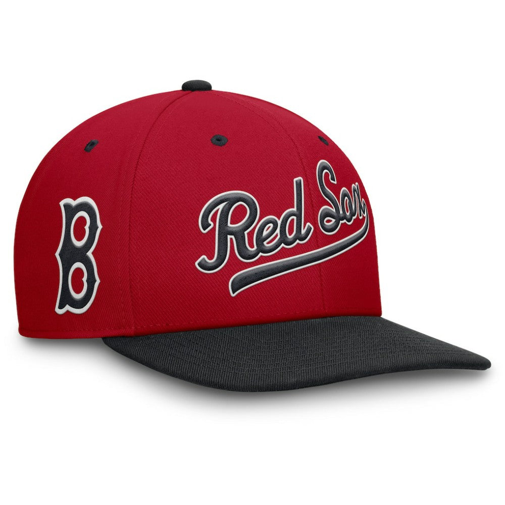 Boston Red Sox Nike Cooperstown Collection Pro Performance Snapback Hat - Red/Navy - Nike Discount