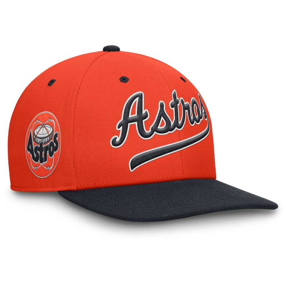 Houston Astros Nike Cooperstown Collection Pro Performance Snapback Hat - Orange/Navy - Nike Lifestyle