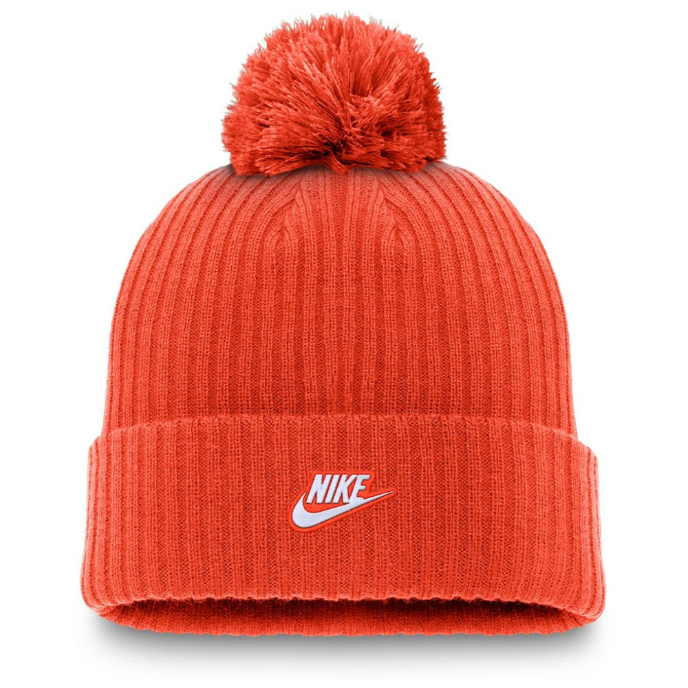 Houston Astros Nike Cooperstown Collection Patch Cuffed Knit Hat with Pom - Orange - Nike Lifestyle