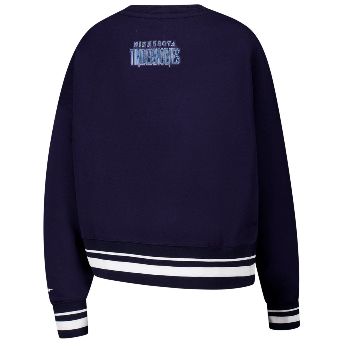 Minnesota Timberwolves Pro Standard Women's Area Code Cropped Pullover Sweatshirt Navy
