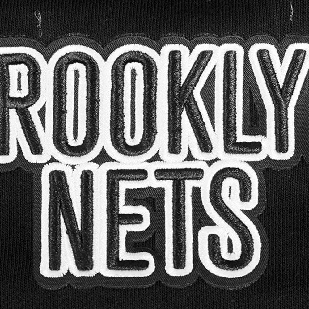 Brooklyn Nets Pro Standard Women's Area Code Cropped Pullover Sweatshirt Black