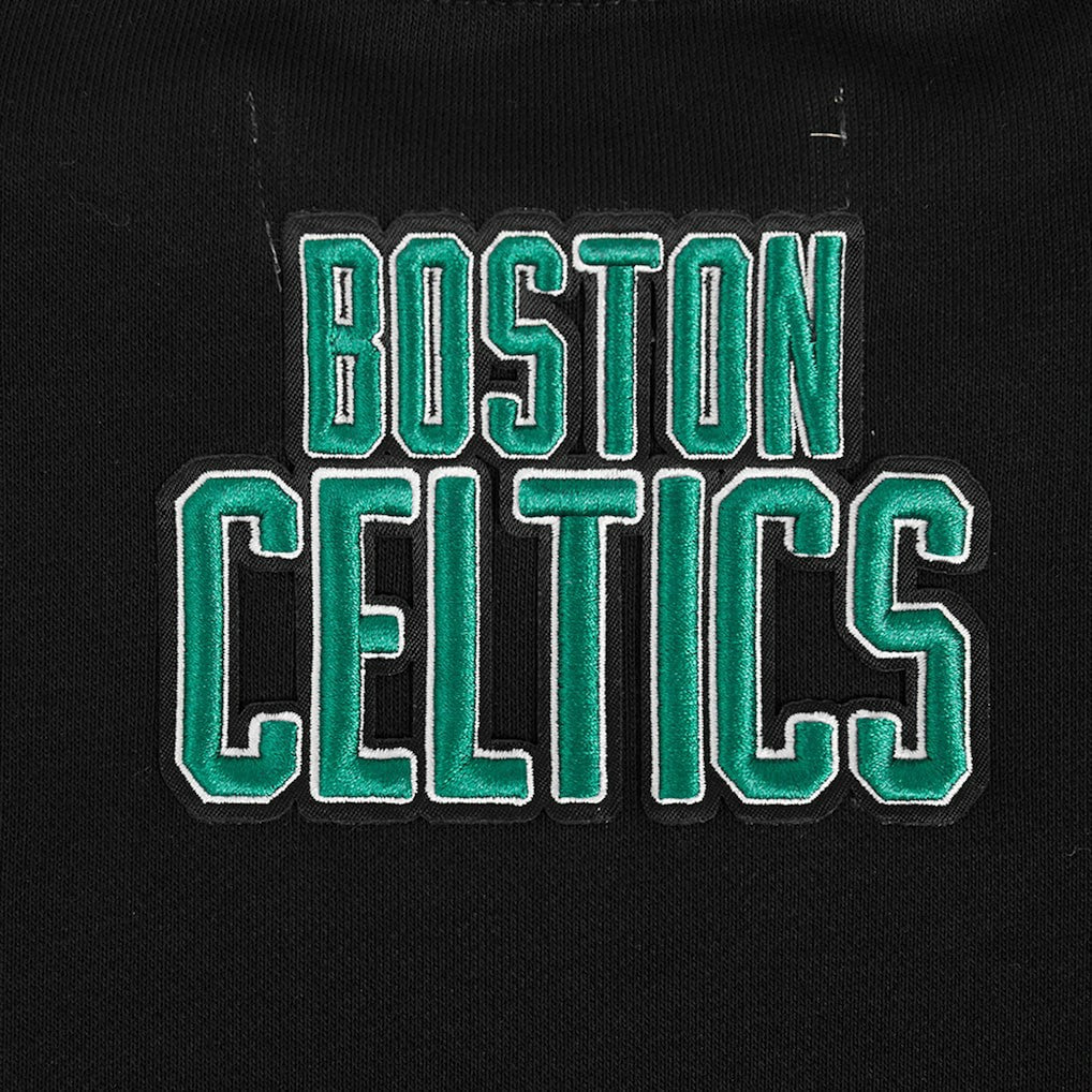 Boston Celtics Pro Standard Women's Area Code Cropped Pullover Sweatshirt Black