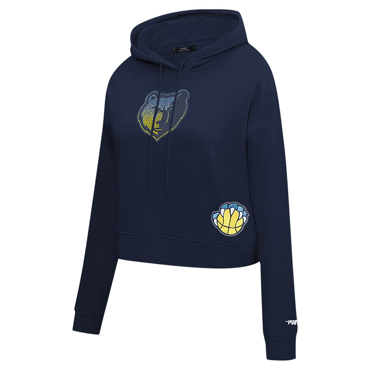 Memphis Grizzlies Pro Standard Women's Jewels Cropped Pullover Hoodie Navy