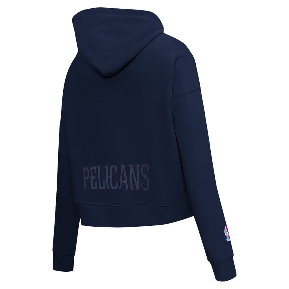 New Orleans Pelicans Pro Standard Women's Jewels Cropped Pullover Hoodie Navy