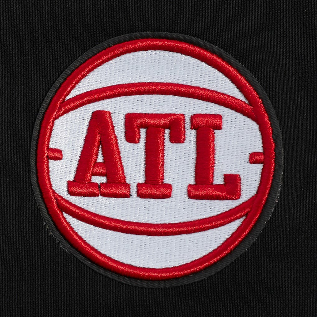 Atlanta Hawks Pro Standard Women's Jewels Cropped Pullover Hoodie Black