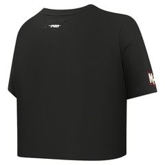 Miami Heat Pro Standard Women's Jewels Boxy Cropped T-Shirt Black