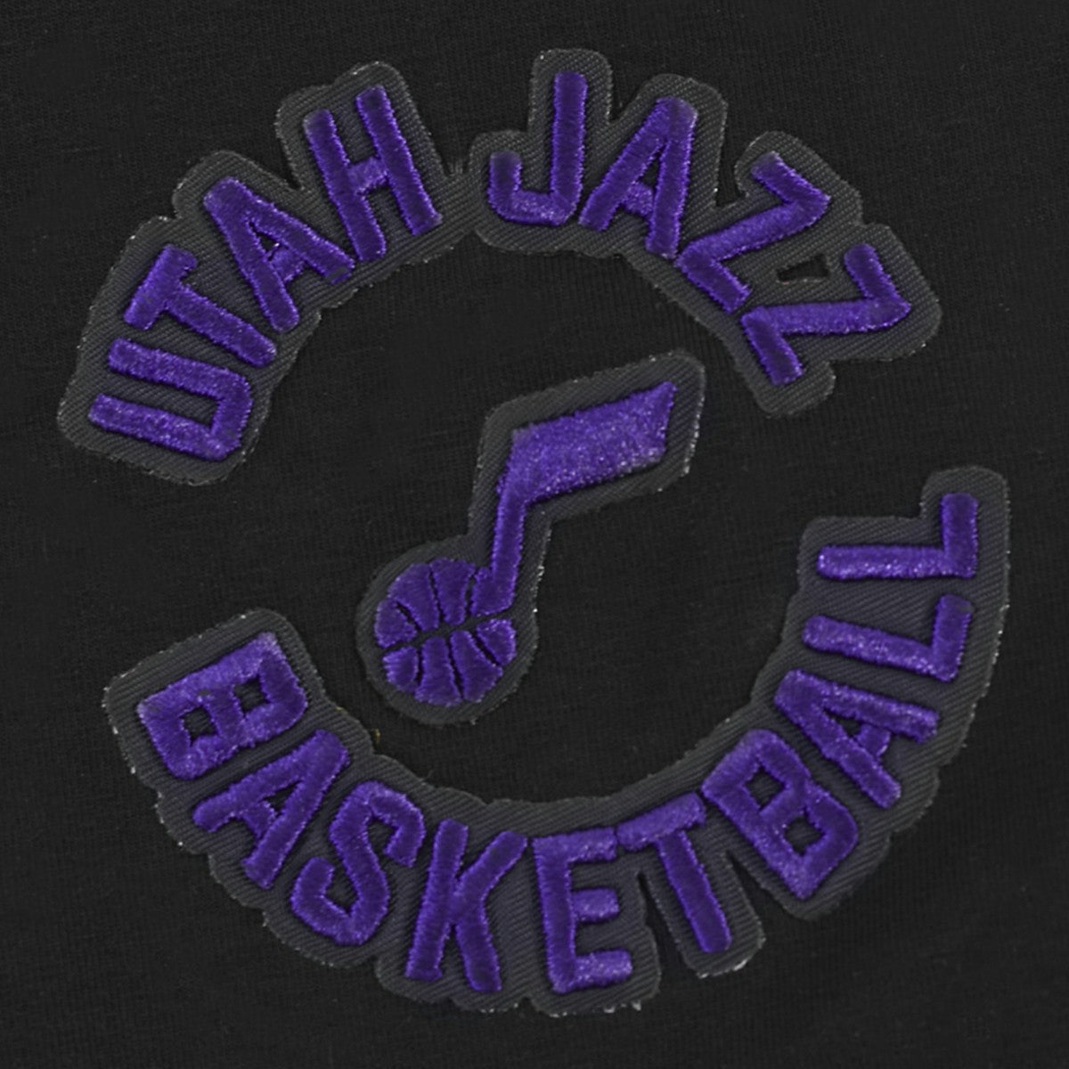 Utah Jazz Pro Standard Women's Jewels Boxy Cropped T-Shirt Black