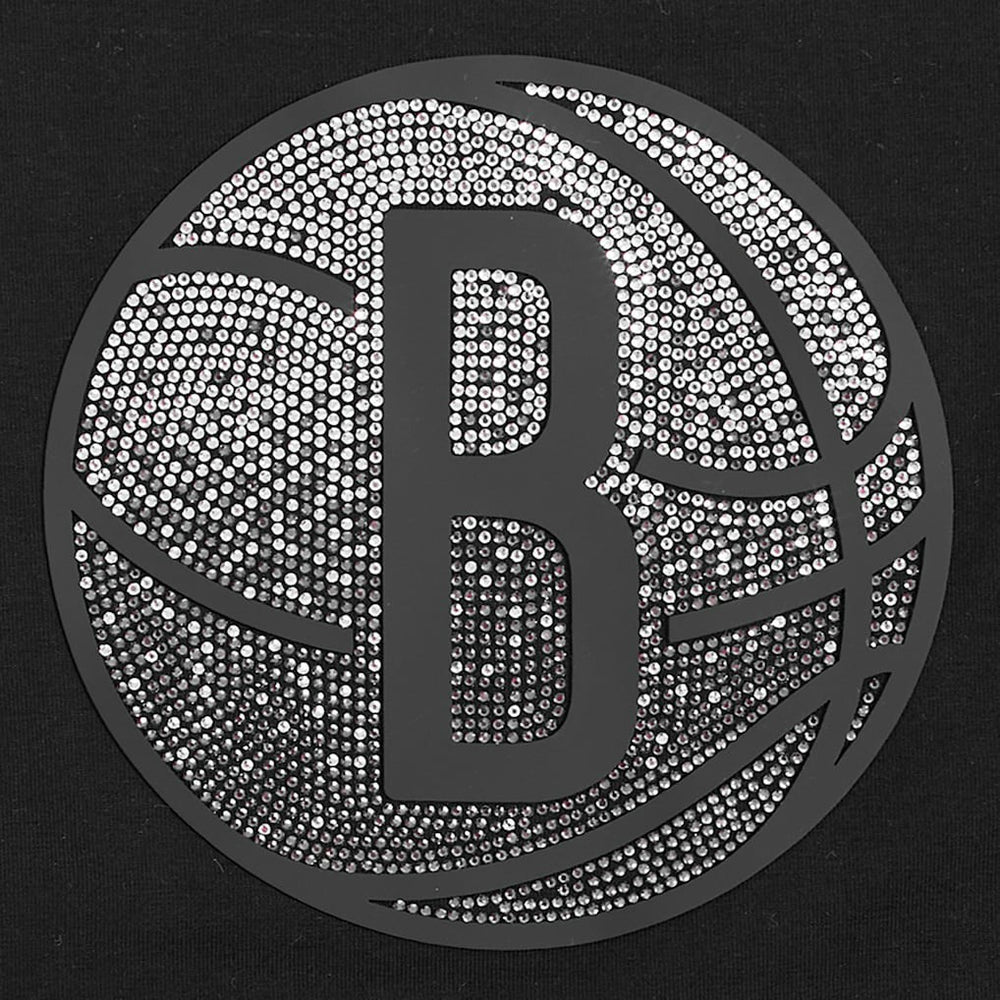 Brooklyn Nets Pro Standard Women's Jewels Boxy Cropped T-Shirt Black