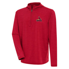 St. Louis Cardinals Antigua Tidy Quarter-Zip Hoodie - Heather Red - MLB Online
