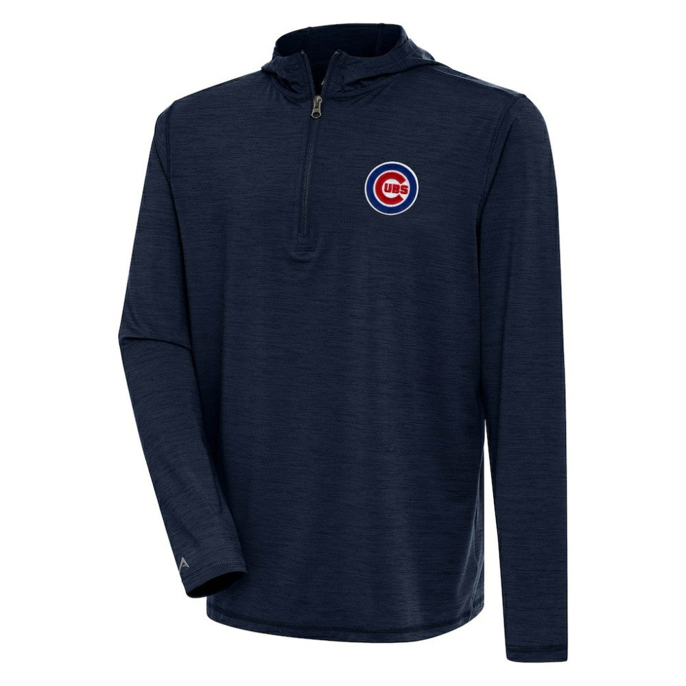 Chicago Cubs Antigua Tidy Quarter-Zip Hoodie - Heather Navy - MLB Sale