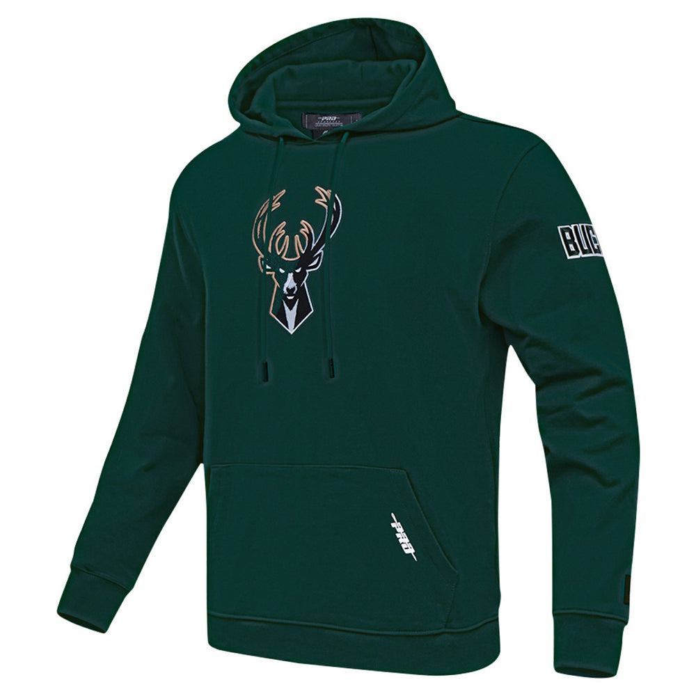 Milwaukee Bucks Pro Standard Split Logo Pullover Hoodie Hunter Green