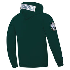 Milwaukee Bucks Pro Standard Split Logo Pullover Hoodie Hunter Green