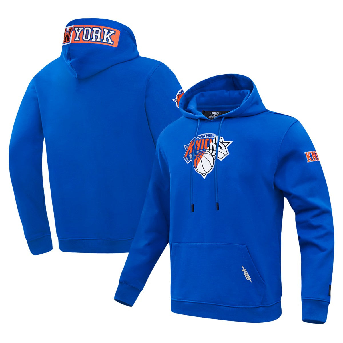 New York Knicks Pro Standard Split Logo Pullover Hoodie Blue
