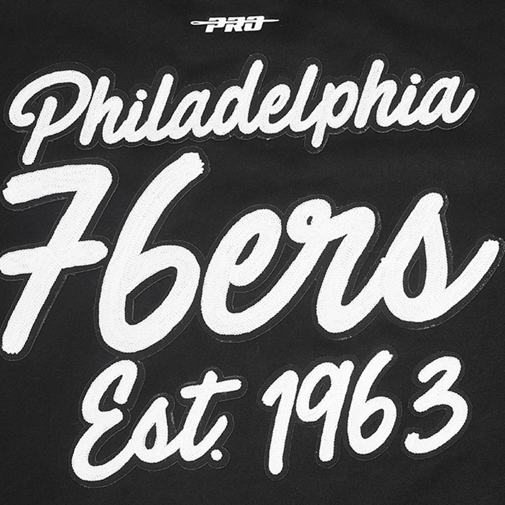 Philadelphia 76ers Pro Standard Paint the City Drop Shoulder Sweatshirt Black