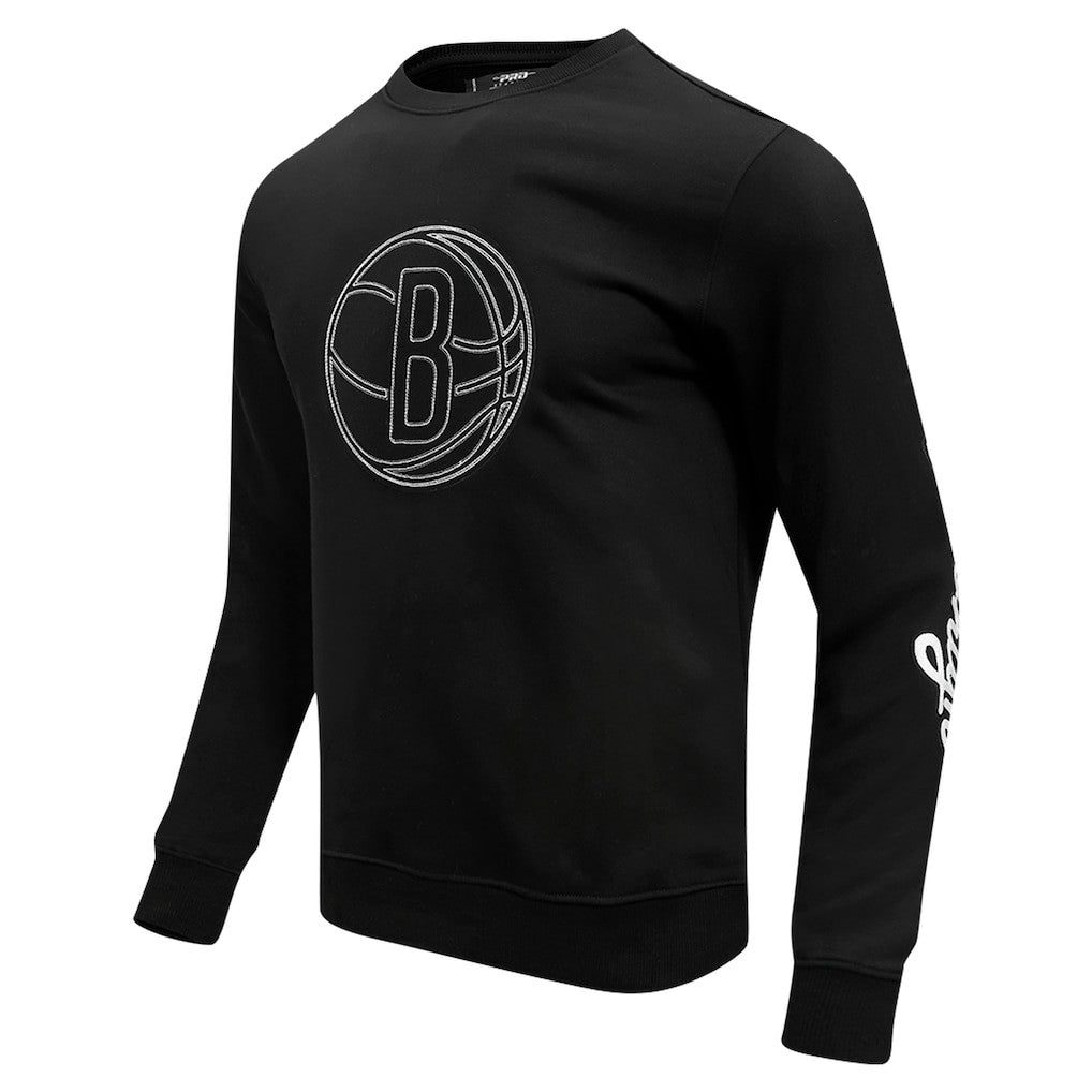 Brooklyn Nets Pro Standard Paint the City Drop Shoulder Sweatshirt Black