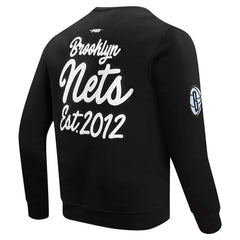 Brooklyn Nets Pro Standard Paint the City Drop Shoulder Sweatshirt Black