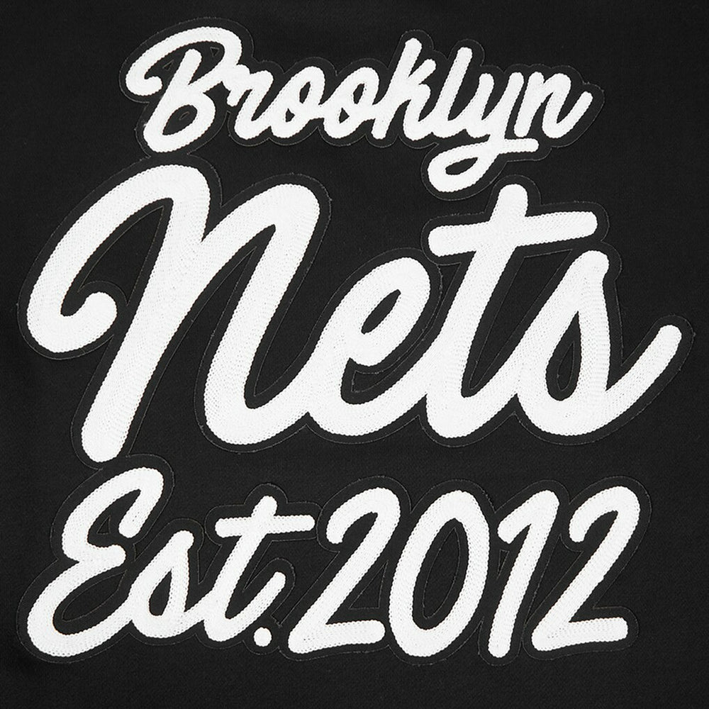 Brooklyn Nets Pro Standard Paint the City Drop Shoulder Sweatshirt Black