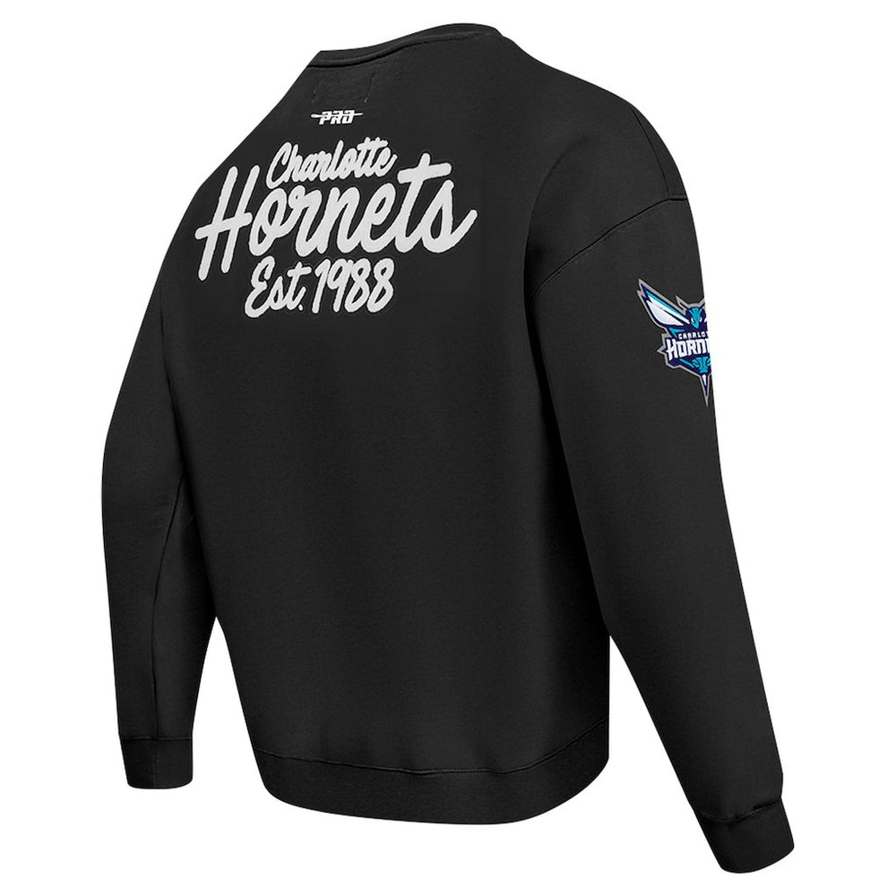 Charlotte Hornets Pro Standard Paint the City Drop Shoulder Sweatshirt Black